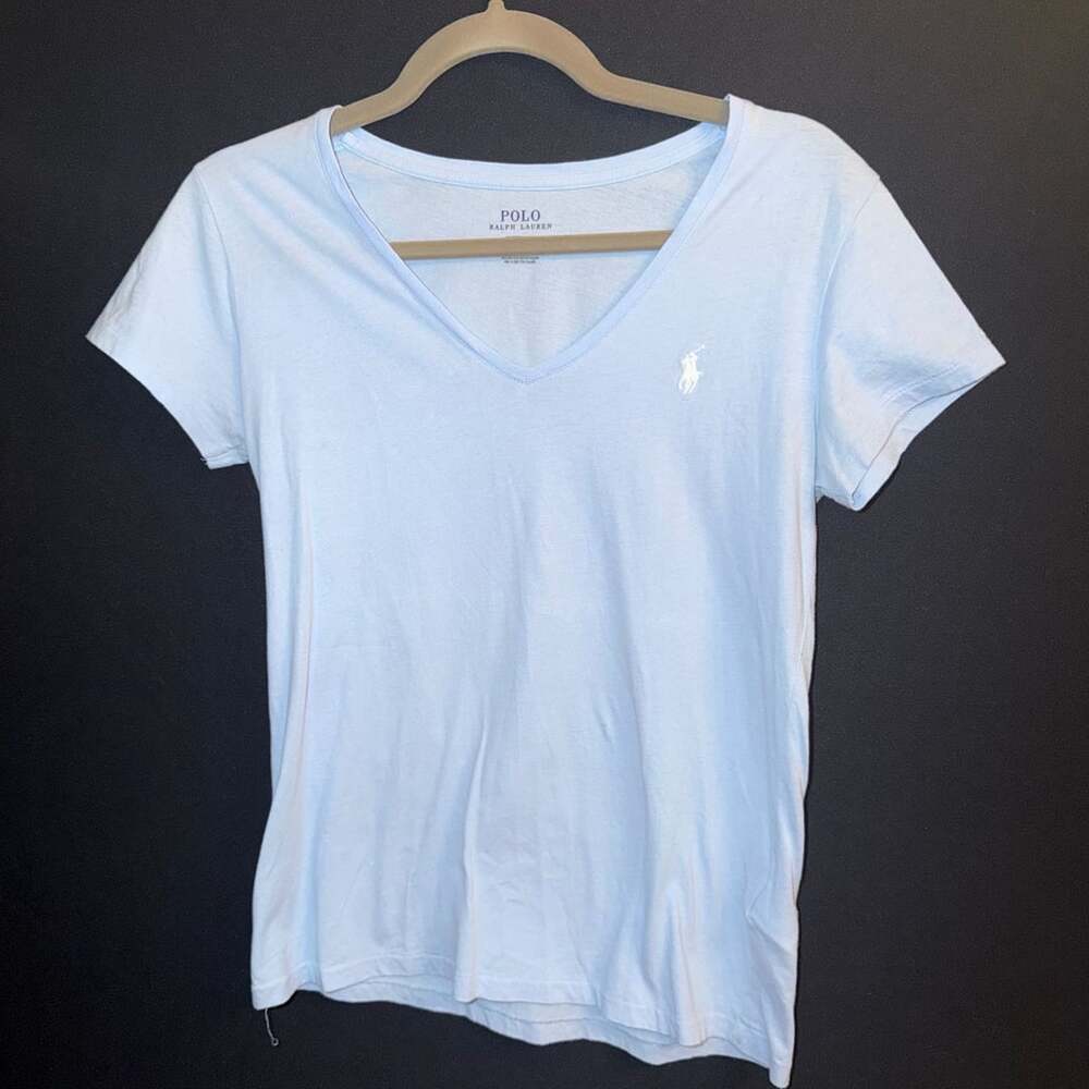 Polo Ralph Lauren Light Blue V-Neck T-Shirt